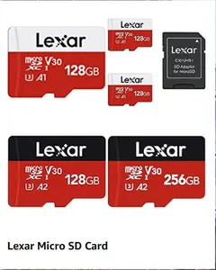 Lexar E-Series High-Speed Micro SD Card UHS-I Flash Memory Adapter 32GB 64GB 128GB 256GB Full HD 4K UHD C10 U3 A1 V30 4K Card