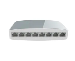 Interruptor de red gestionado gigabit e, interruptor Ethernet de 8 puertos para PC, Webcam, impresora HD