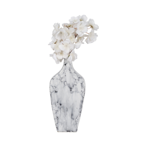 Vaso in ceramica effetto marmo per decorazione soggiorno, centrotavola e complemento d'arredo - Product Image 2