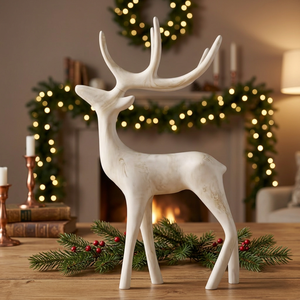 Escultura de Reno Moderna de Acrílico Blanco Hecha a Mano, Ecológica, de Alta Calidad, Centro de Mesa Decorativo para Bodas al Aire Libre y Navidad - Product Image 2