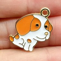 Breloques en émail mignonnes de dessins animés, pendentifs en alliage en forme d'animaux pour la fabrication de bijoux DIY (bracelets, colliers, boucles d'oreilles)