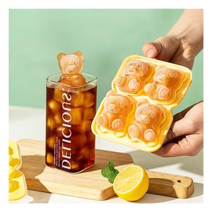 Bán Buôn Bpa Miễn Phí Không Độc Hại Dễ Dàng Phát Hành Gấu Hình Dạng Khuôn Silicone <span class=keywords><strong>Ice</strong></span> Cube Khay Tự Chế Lạnh Uống <span class=keywords><strong>Ice</strong></span> Silicone Khuôn - Product Image 1
