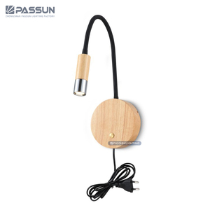 Headboard hotel wall mounted flexible <span class=keywords><strong>snake</strong></span> Wood 3 w reading light bed - Product Image 6