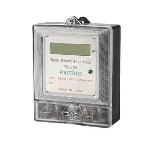 Đồng hồ đo điện năng kỹ thuật số 220V, hiển thị công suất, điện năng, <span class=keywords><strong>kWh</strong></span>, với đầu nối đồng - Product Image 5