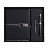 Ensemble de papeterie élégant et populaire A5, 100 feuilles, en PU, avec stylo signature et coffret de présentation de luxe
