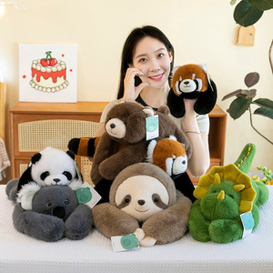 Simpatico Peluche Morbido a Forma di Dinosauro, Panda, Procione, Koala - Bambola di Stoffa Calmante per Neonati - Product Image 1