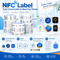 Étiquette intelligente RFID et NFC personnalisable, anti-métal, autocollant personnalisé, impression personnalisée, petite étiquette imperméable