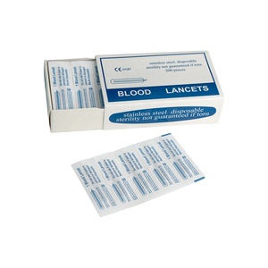 Lancetas Desechables de Acero Inoxidable, 200 Piezas, para Toma de Muestras de Sangre, Uso Médico - Product Image 1