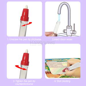 Toile <span class=keywords><strong>magique</strong></span> à l'eau HW pour enfants, couverture de peinture et d'écriture, graffiti à l'eau transparente, jouet éducatif pour l'apprentissage précoce, apprentissage des motifs - Product Image 4