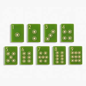 Juego de Mahjong Americano Neo Deco Premium Personalizado, 160 Fichas, Verde Aguacate, Acrílico Grabado, Pintado a Mano, Art Deco, Entretenimiento - Product Image 5