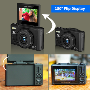 Chất Lượng Cao Tự Động Lấy Nét Nhiếp Ảnh 18X Zoom Kỹ Thuật Số 4K Retro Máy Ảnh Cổ Điển Với Fold-out Màn Hình Hiển Thị Cho Ảnh Tự Chụp - Product Image 3