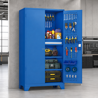 Armoire de rangement d'outils en métal multicolore pour garage et atelier, casier de rangement en acier de qualité professionnelle avec grands tiroirs et bacs