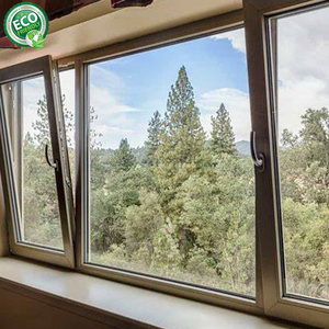 Commercial Minimalist Aluminum Double Glass <b>Windows</b> Energy Efficient Swing Tilt Turn <b>Window</b> - Product Image 2