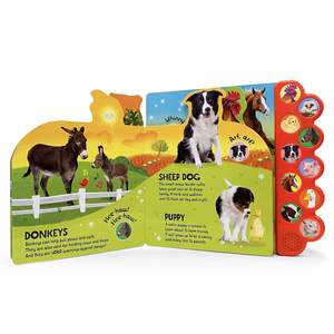 <span class=keywords><strong>Livre</strong></span> sonore pour enfants à 10 boutons, couverture rigide écologique en papier d'art, fabriqué sur mesure en usine, écoutez les animaux <span class=keywords><strong>autour</strong></span> de la ferme - Product Image 2