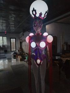 Disfraz de Robot con Armadura LED |   Ropa de Escenario Futurista para Hombres y <span class=keywords><strong>Mujeres</strong></span> |   Traje para Actuaciones en Discotecas y Fiestas - Product Image 4