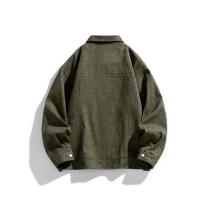 Chaqueta de pana con logo personalizado para hombre, chaqueta ligera de primavera y otoño, estilo retro, marca de moda, con solapas, cómoda. - Product Image 2