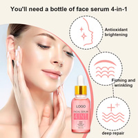 Sérum Visage Anti-Âge Végan OEM ODM Éclaircissant Vitamines C et E Acide Hyaluronique Hydratant Soin Liquide pour la Peau