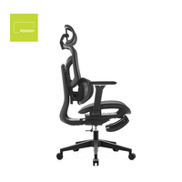 KEPO Chaise de bureau ergonomique de luxe avec accoudoirs réglables, support lombaire mobile et dossier haut en maille – Chaise de direction