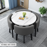 Ensemble de table à manger moderne de luxe en bois de style farmhouse, 5 pièces (4 chaises + table), écologique, gain de place, appartement, salon, hôtel