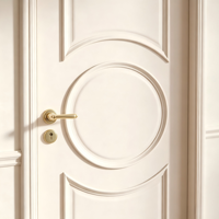 Porte intérieure en bois massif sculptée de luxe, de style européen, peinte, insonorisée, pour chambre d'hôtel, appartement
