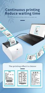 طابعة 4X6 Max عالية الكفاءة باللون الأسود أبيض USB للملصقات الصيدلية طابعات ملصقات Hipping بوق كبير أنيقة بالأبيض والأسود - Product Image 6