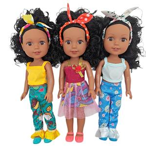 Muñecas Negras de Vinilo y Silicona para Niñas Afroamericanas de 32 cm con Pelo Rizado, Juguete de Moda Personalizado al por Mayor 2024 - Product Image 5