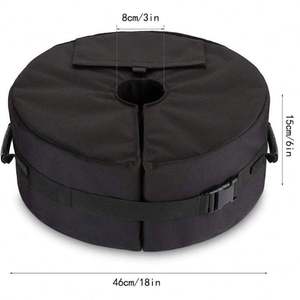Custom Heavy-Duty 600D Oxford Anti-Tear <b>Waterproof</b> Windproof Round Fixed Umbrella Tent Sandbag Bag for Patio <b>Parasol</b> - Product Image 5
