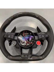 Volant de voiture en cuir et fibre de carbone, <span class=keywords><strong>prix</strong></span> de gros usine, pour Audi A3 A4L A5 A6L A7 Q8 TT R8 - Product Image 3