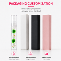 Huile à lèvres transparente hydratante effet brillant RTS 5ml, 11 styles, parfum rose, faible MOQ 3 pièces, vente en gros, logo personnalisé