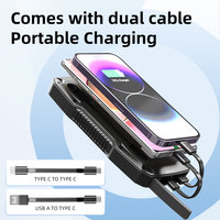 10000mAh Étanche Solaire Power Bank Chargeur Portable LED Lumière Câble Batterie Externe Compatible iPhone Banco De Potencia