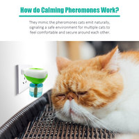Diffuseur de phéromones calmant pour chat sûr et efficace, kit de diffuseur calmant aux phéromones félines, prise calmante pour réduire le stress anxieux