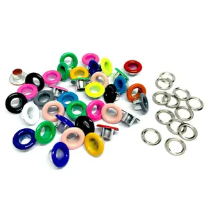 Custom Size Color Round Eyelet Brass Stainless Steel Metal Eyelets Grommet For Bag Garment Accessories Shoes