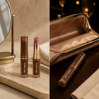 Lip Gloss Solid Glass Lips 2026 yang Sedang Tren, Hasil Akhir Berkilau Basah, Tube Ramping, Logo Kustom, Label Pribadi, Makeup Mineral Fashion