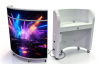 Écran LED GOB P1.86 pour cabine de DJ, festivals de musique, écran couleur pour comptoir d'accueil