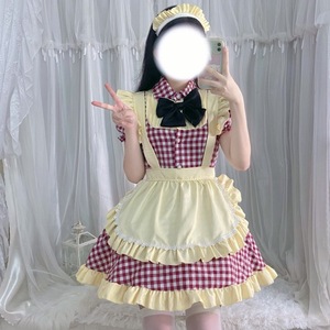 Maid Outfit Lolita Style Dress With Apron And <b>Bow</b> Headband For Cosplay Anime Role Play Spring 2025 - Product Image 4