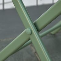 Ensemble de meubles de jardin pliants 1 table ronde et 2 chaises de patio avec cadre en acier et dossier pour balcon et patio