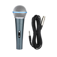 Microphone dynamique filaire professionnel, cardioïde, large plage de fréquences, haute sensibilité, support OEM, pour scène vocale et studio, vente en gros usine