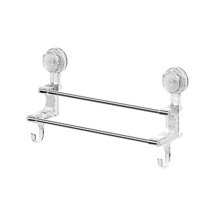 Support <span class=keywords><strong>mural</strong></span> d'angle pour serviettes à ventouse, <span class=keywords><strong>sans</strong></span> perçage, avec barres à serviettes extensibles pour salle de bain - Vente en gros - Product Image 1