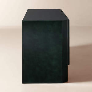 <span class=keywords><strong>Credenza</strong></span> Minimalista Geometrica a Quattro Ante con Ripiani Regolabili, Mobile Moderno per <span class=keywords><strong>Soggiorno</strong></span>, Verde Scuro Laccato Lucido - Product Image 6