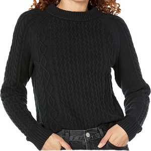 Suéter de Punto Trenzado para Mujer, Cuello Redondo, Suave y Cálido, Informal, Manga Larga, Antiarrugas, Calidad Premium, Personalizable - Product Image 1