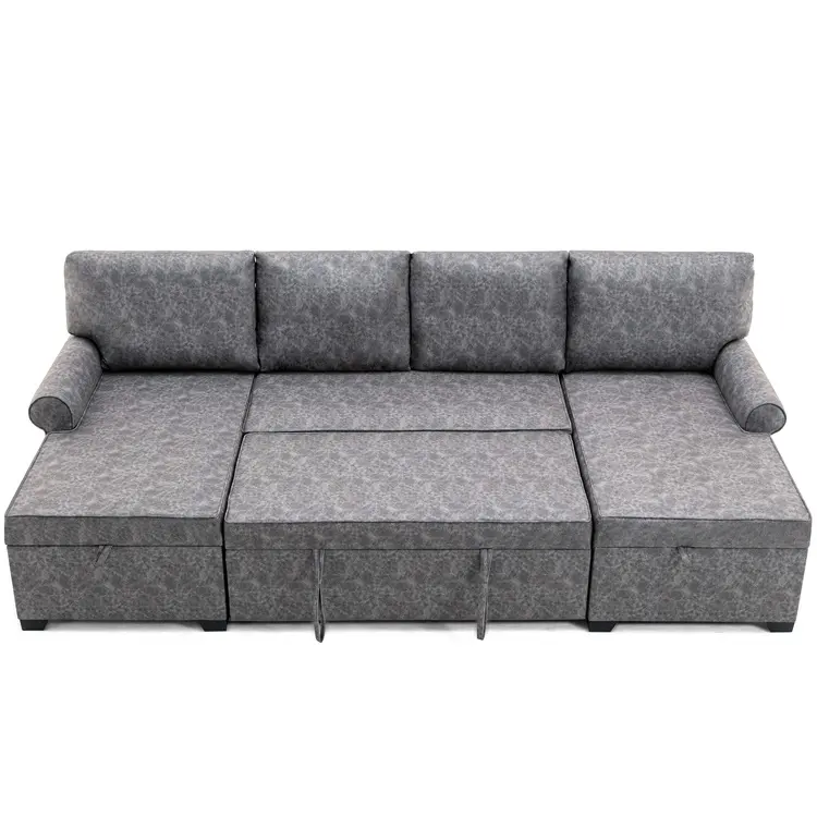 Nieuwe Model Eenvoudige Moderne Opslag Functionele Stof Woonkamer Hoek Futon Thuis Vouwen Sleeper Sofa Bed