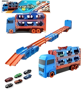 Set de Juguetes de Metal Fundido a Presión para Niños: Coches de Granja, Autobuses, Pistas de Carreras y Dinosaurios en Miniatura - Product Image 2