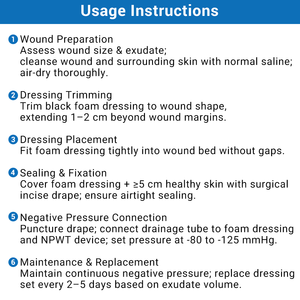 <span class=keywords><strong>Kit</strong></span> de pansement BLUENJOY Peel and Place, thérapie NPWT, pansements NPWT, tailles S, M, L, drap acrylique-silicone disponible - Product Image 5