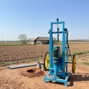 Вращающаяся буровая установка для небольших фермерских хозяйств, 100 м, максимальная глубина с насосом и компонентами сердечника двигателя - Product Image 2