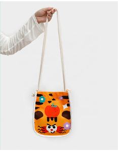 กระเป๋าสะพายข้างผ้าใบลายเสือน่ารักสำหรับผู้หญิงนักเรียนผู้หญิงกระเป๋าช้อปปิ้งโทรศัพท์มือถือขนาดเล็ก - Product Image 5