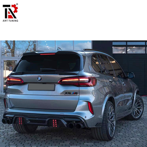 Kit carrosserie X5M F95 Noir Brillant Style LD pour <span class=keywords><strong>BMW</strong></span> - Ensemble complet : Lame avant, Jupes latérales, Diffuseur arrière 2020-2023 - Product Image 3