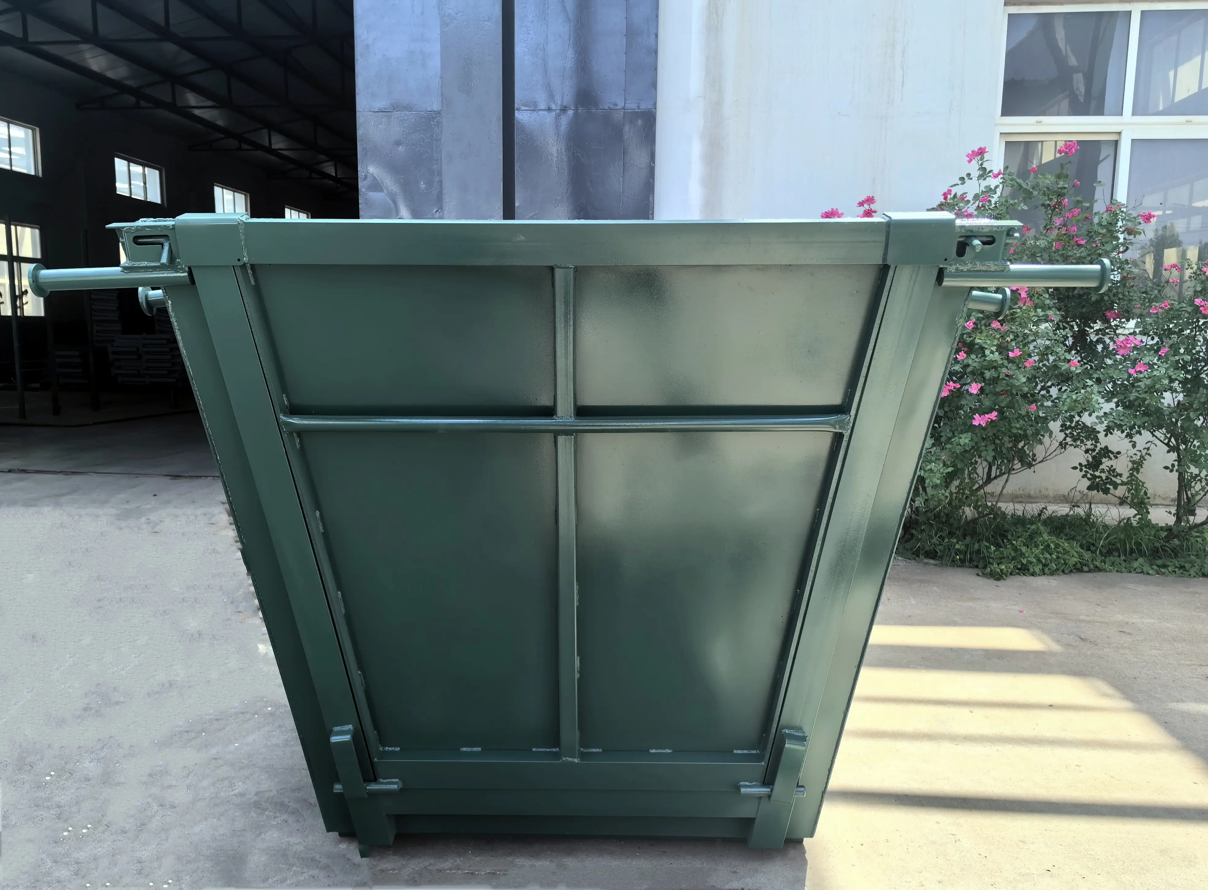 Sampah Skip sampah produsen untuk limbah Solid kabinet daur ulang melewati tempat sampah logam Skip tong sampah