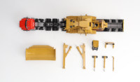 Camión de Plataforma Kenworth T880 a Escala 1:50 de Alta Calidad para Transporte de Piezas de Excavadora y Vehículos de Construcción D11R
