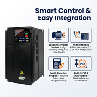 Variateur de fréquence 415V triphasé et monophasé 50Hz 0,75KW-15KW VFD AC pour compresseur et moteur
