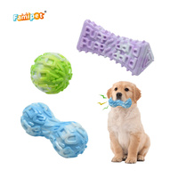 Jouet à mâcher pour chien en TPR durable, nouveau design géométrique, jouet couineur pour animaux de compagnie, vente en gros du fabricant Famipet